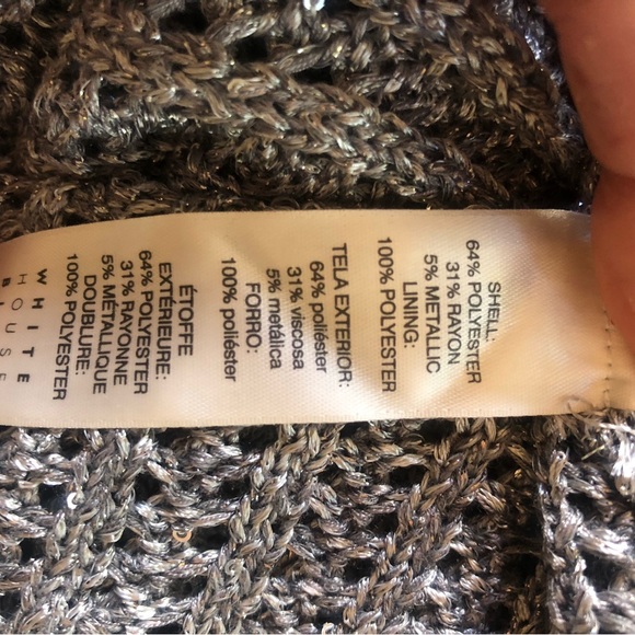 *EUC*  WHITE HOUSE BLACK MARKET - sequin ombre twofer sweater - Picture 8 of 8